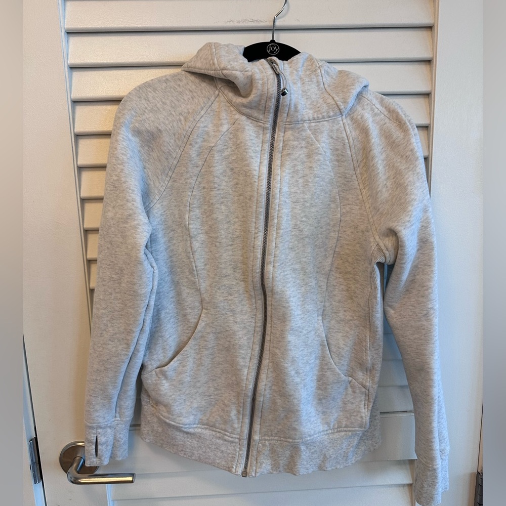 lululemon Scuba Hoodie - Heathered Core Ultra Light Grey - Size 10
